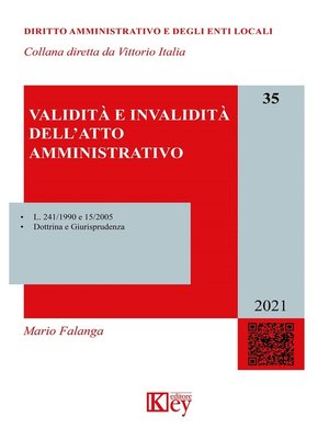 cover image of Validità e invalidità dell'atto amministrativo